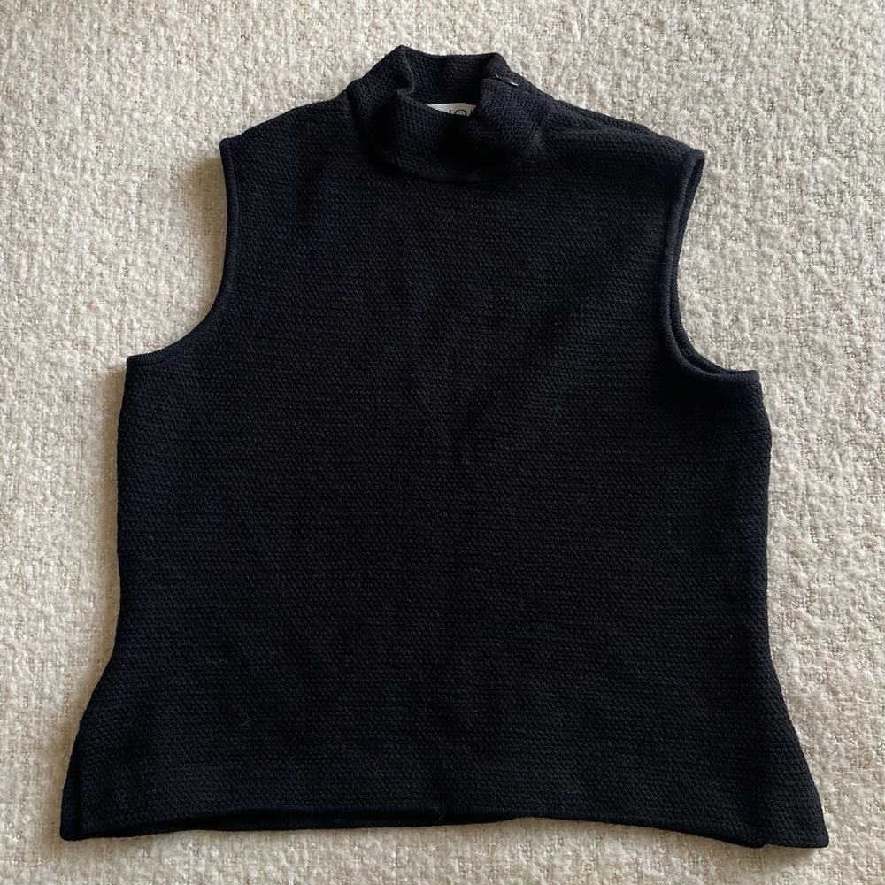 St John Black Knit Tank Top